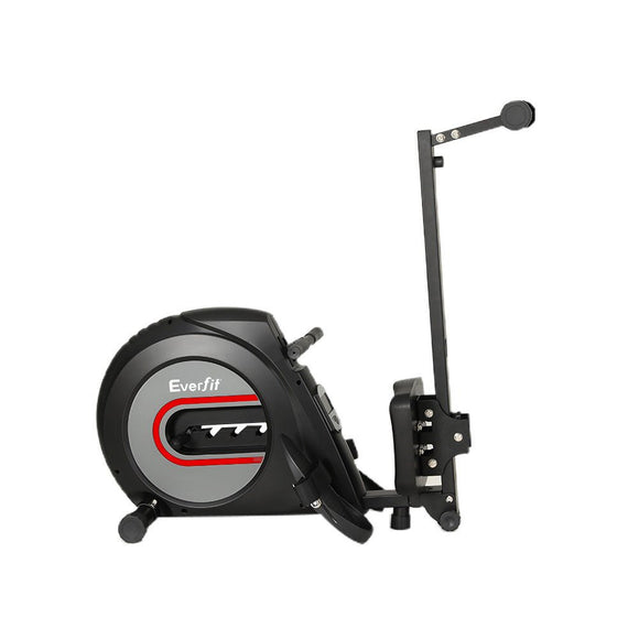 Everfit Rowing Machine Rower Elastic Rope Resistance Fitness Home Cardio Black - RnR Galore