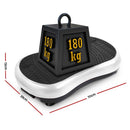 Everfit Vibration Machine Platform Vibrator Resistance Rope Home Fitness White - RnR Galore