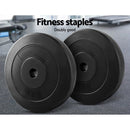 Everfit Weight Plates Standard 2X 5kg Barbell Plate Weight Lifting - RnR Galore