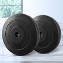 Everfit Weight Plates Standard 2X 5kg Barbell Plate Weight Lifting - RnR Galore
