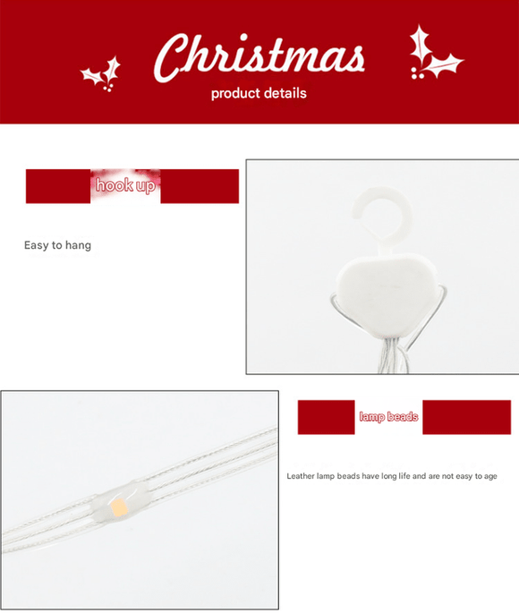 Festive Climbing Santa LED Ladder Light - USB Powered Outdoor Christmas Hanging Decoration with Remote(3m) - RnR Galore
