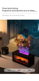 Fireplace Flame Effect Aroma Diffuser & Humidifier with 7 - Colour Light, Timer & Remote Control(black) - RnR Galore