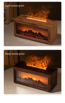 Fireplace Flame Effect Aroma Diffuser & Humidifier with 7 - Colour Light, Timer & Remote Control(White) - RnR Galore