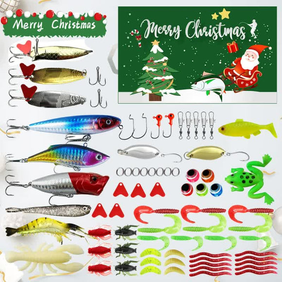 Fishing Lures Tackle Set for Fisher Men, Father, Granpa, Boys - 2025 Christmas Surprise Gift 78pcs - RnR Galore