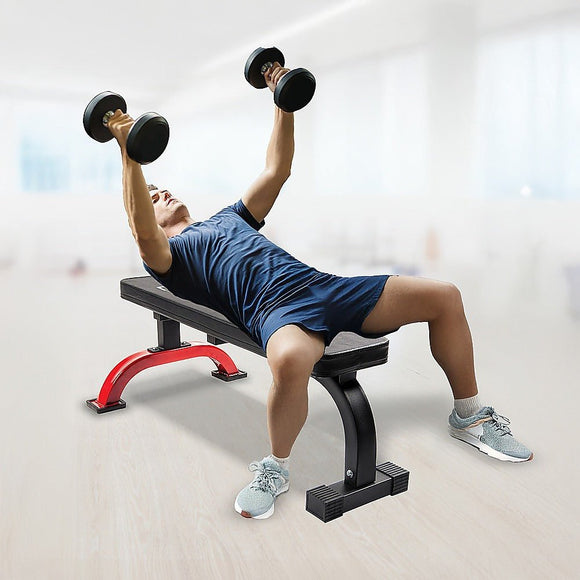Fitness Flat Bench Weight Press Gym Home Strength Training Exercise - RnR Galore