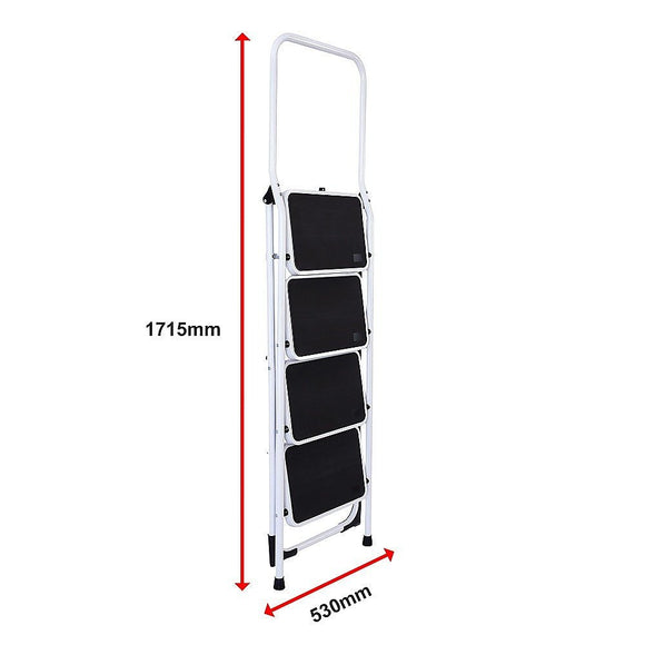 Foldable Non Slip 4 Step Steel Ladder - RnR Galore