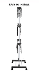 Folding 3 Tier Clothes Laundry Drying Rack with Stainless Steel Tubes for Indoor & Outdoor Home - RnR Galore
