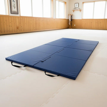 Folding Blue Exercise Mat – Gymnastics, Martial Arts, Yoga, Karate & Judo Training - RnR Galore