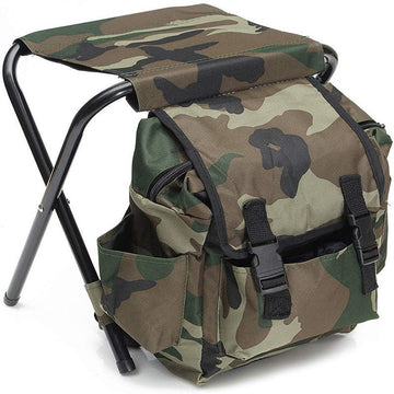 Folding Camo Backpack Stool - Portable Chair for Camping & Fishing - RnR Galore