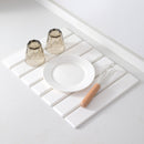 Folding Diatomaceous Earth Countertop Drain Mat - Quick Dry, Non - Slip & Easy Clean Absorbent Pad(dark grey) - RnR Galore