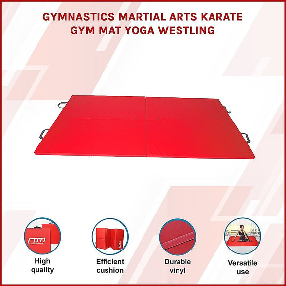 Folding Red Exercise Mat – Gymnastics, Martial Arts, Yoga, Karate & Judo Training - RnR Galore