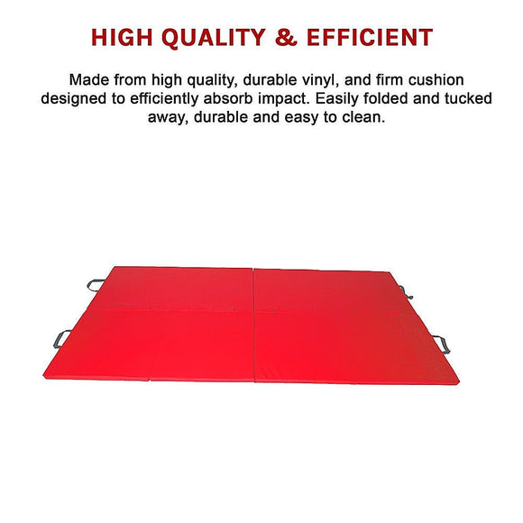 Folding Red Exercise Mat – Gymnastics, Martial Arts, Yoga, Karate & Judo Training - RnR Galore