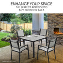 Fortia 4pc Outdoor Dining Chair Set, Furniture for Outside - RnR Galore