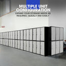 Fortia 6 Door Metal Storage Cabinet Lockers for Gym Office - Black and Grey - RnR Galore