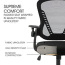 FORTIA Ergonomic Office Desk Chair, Coolmesh Fabric, Adjustable Recline, Black Mesh/Black Frame - RnR Galore