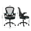 FORTIA Ergonomic Office Desk Chair, Coolmesh Fabric, Adjustable Recline, Black Mesh/Black Frame - RnR Galore