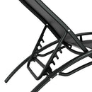 Gardeon 3PC Sun Lounge Outdoor Lounger Steel Table Chairs Patio Furniture Garden - RnR Galore
