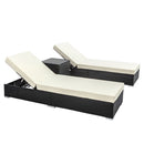 Gardeon 3PC Sun Lounge Wicker Lounger Outdoor Furniture Day Bed Rattan Garden - RnR Galore