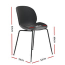 Gardeon 4PC Outdoor Dining Chairs Lounge Chair Patio Garden Furniture Black - RnR Galore