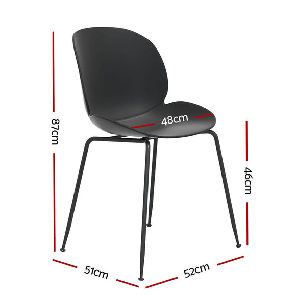 Gardeon 4PC Outdoor Dining Chairs Lounge Chair Patio Garden Furniture Black - RnR Galore