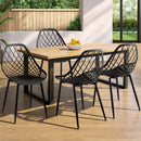 Gardeon 4PC Outdoor Dining Chairs PP Lounge Chair Patio Garden Furniture Black - RnR Galore