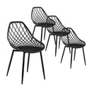 Gardeon 4PC Outdoor Dining Chairs PP Lounge Chair Patio Garden Furniture Black - RnR Galore