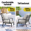 Gardeon 5 - Piece Outdoor Furniture Setting Table Chair Set Aluminium Sofa 7 - Seater - RnR Galore