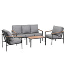 Gardeon 5 Seater Outdoor Sofa Set 4PCS Table Chair Garden Bench Patio Furniture - RnR Galore