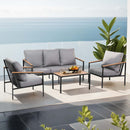 Gardeon 5 Seater Outdoor Sofa Set 4PCS Table Chair Garden Bench Patio Furniture - RnR Galore