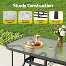 Gardeon 5PC Outdoor Dining Set Table and Chairs Patio Furniture Bistro Set Garden Black - RnR Galore