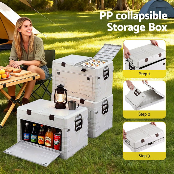 Gardeon 60L Outdoor Storage Box Foldable Camping Collapsible Bins Organizer - RnR Galore
