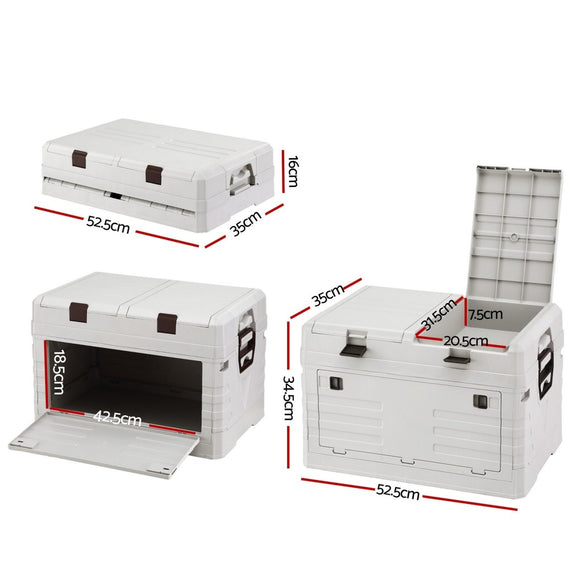 Gardeon 60L Outdoor Storage Box Foldable Camping Collapsible Bins Organizer - RnR Galore