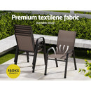 Gardeon 6PC Outdoor Dining Chairs Stackable Lounge Chair Patio Furniture Brown - RnR Galore