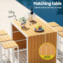 Gardeon 7 - Piece Outdoor Bar Set Table Chairs Patio Bistro Set 6 Seater - RnR Galore
