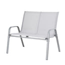 Gardeon Garden Bench Seat Steel Outdoor Patio Park Lounge Backyard Chair Grey - RnR Galore