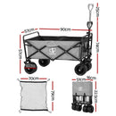 Gardeon Garden Cart with Cargo Net Grey - RnR Galore