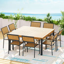 Gardeon Outdoor Dining Set 9 Piece Wooden Table Chairs Setting - RnR Galore