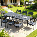 Gardeon Outdoor Dining Set 9PCS Aluminum Extendable Table Chairs Patio Furniture - RnR Galore