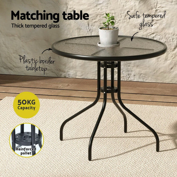 Gardeon Outdoor Dining Set Table and Chairs Patio Garden Furniture Bistro Set - RnR Galore
