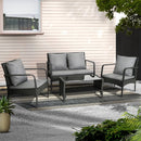 Gardeon Outdoor Sofa Set Lounge Setting Wicker Table and Chairs Garden Patio Furniture - RnR Galore