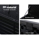 Gardeon Outdoor Storage Box 390L Container Lockable Garden Bench Shed Tools Toy All Black - RnR Galore