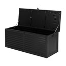 Gardeon Outdoor Storage Box 390L Container Lockable Garden Bench Shed Tools Toy All Black - RnR Galore