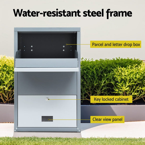 Gardeon Parcel Letterbox Drop Box Package Grey - RnR Galore
