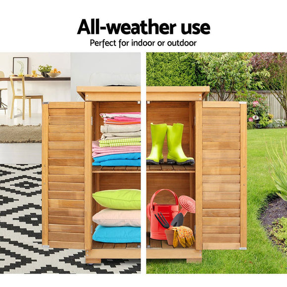 Gardeon Portable Wooden Garden Storage Cabinet - RnR Galore