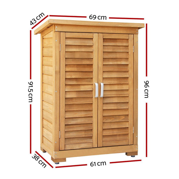 Gardeon Portable Wooden Garden Storage Cabinet - RnR Galore