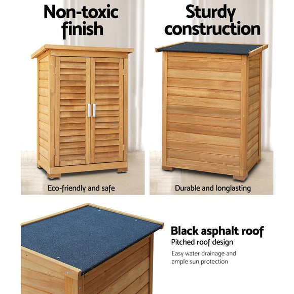 Gardeon Portable Wooden Garden Storage Cabinet - RnR Galore
