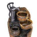Gardeon Solar Fountain Water Feature Outdoor Cascading Hand Pump Design 80CM - RnR Galore