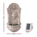 Gardeon Solar Fountain Water Feature Wall Mount Garden Fountains 77CM Beige - RnR Galore