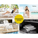 Gardeon Sun Lounger Folding Chaise Lounge Chair Wheels Patio Outdoor Furniture - RnR Galore