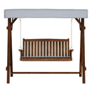 Gardeon Wooden Swing Chair Garden Bench Canopy 3 Seater Outdoor Furniture - RnR Galore